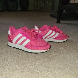 Hot pink girls Adidas